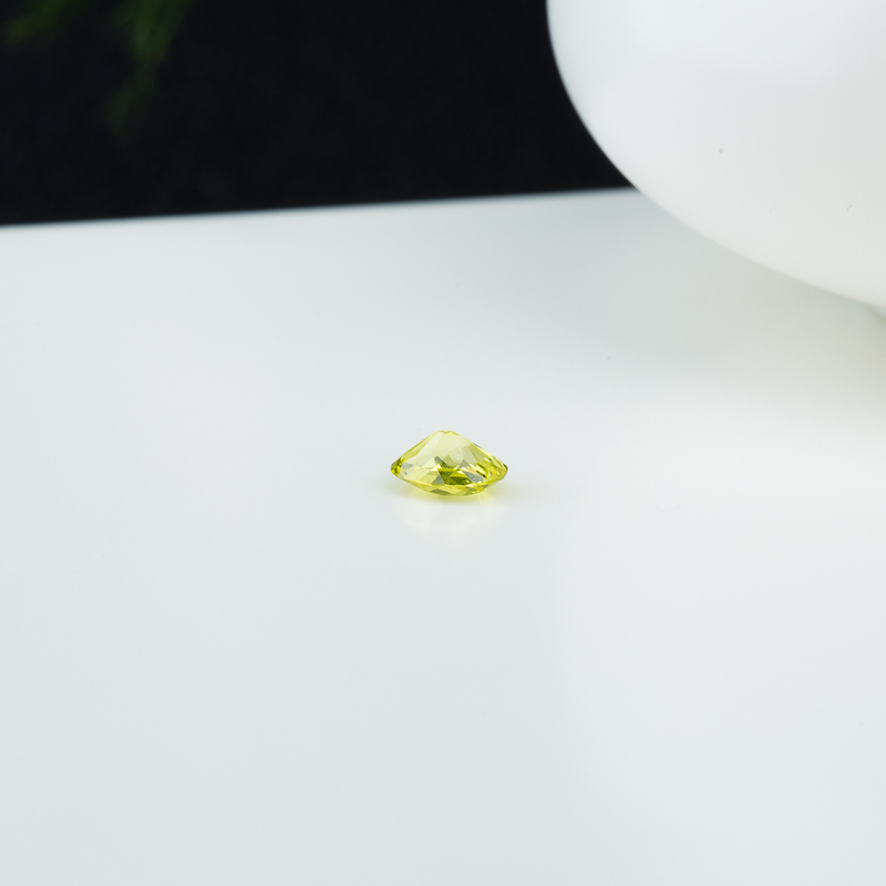 天然斯里兰卡黄绿色蓝宝石戒面-红掌柜