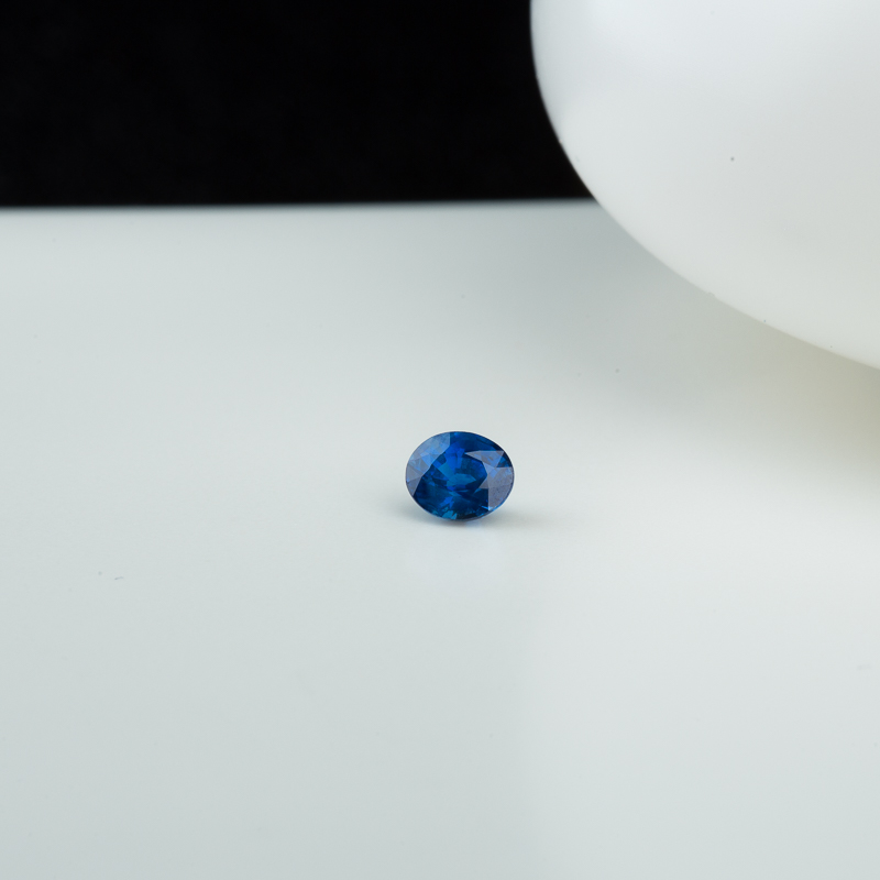 斯里兰卡深蓝色蓝宝石刻面戒面-红掌柜