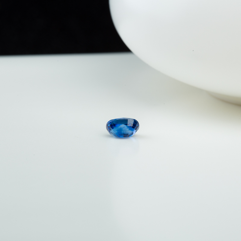 天然斯里兰卡深蓝色蓝宝石戒面-红掌柜