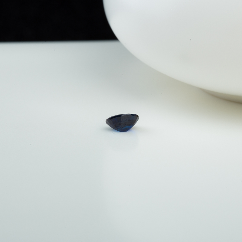天然斯里兰卡深蓝色蓝宝石戒面-红掌柜