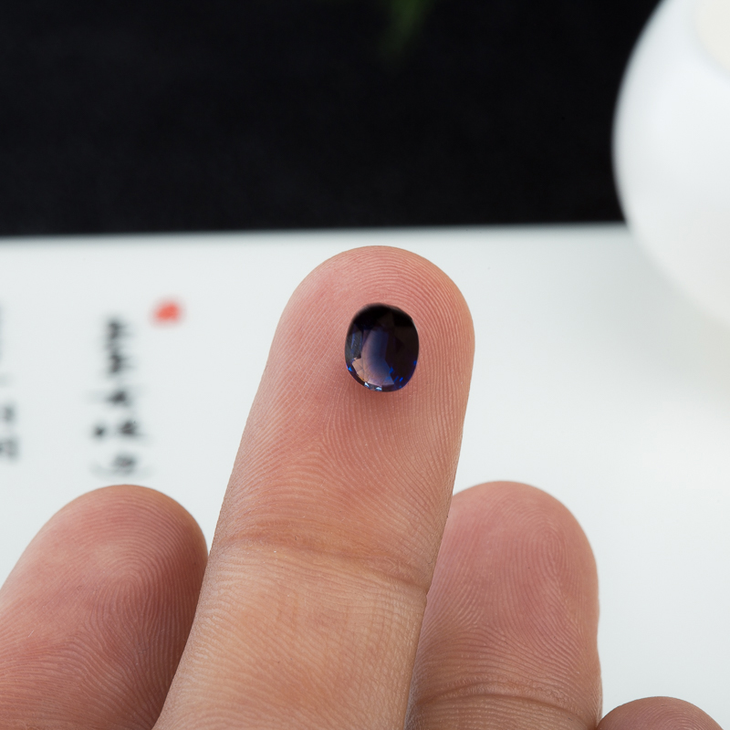 斯里兰卡皇家蓝蓝宝石刻面戒面-红掌柜