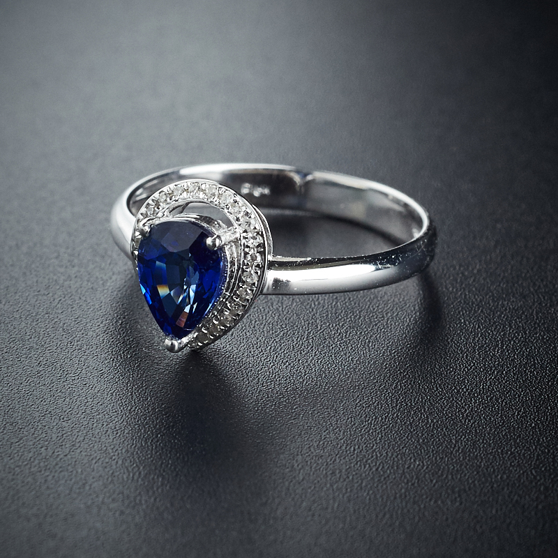 斯里兰卡天然蓝宝石戒指-红掌柜