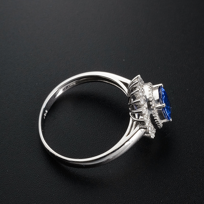 斯里兰卡蓝宝石戒指-红掌柜