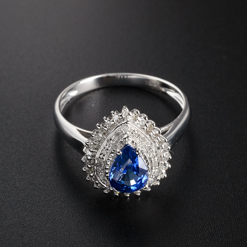 斯里兰卡天然蓝宝石戒指-红掌柜