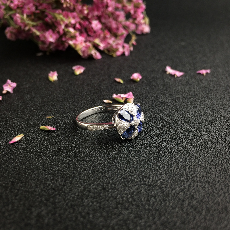 斯里兰卡蓝宝石戒指 - 红掌柜