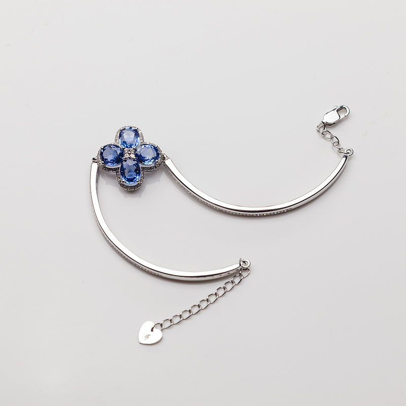 金镶钻蓝色蓝宝石手环 - 红掌柜