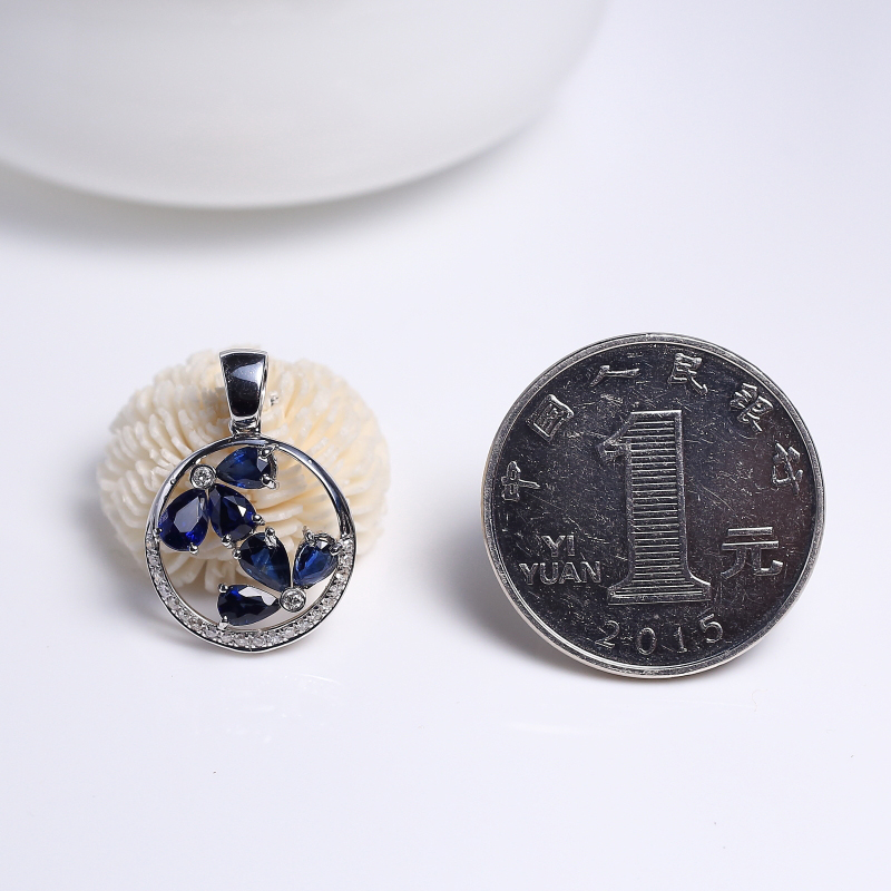 斯里兰卡蓝宝石吊坠-红掌柜