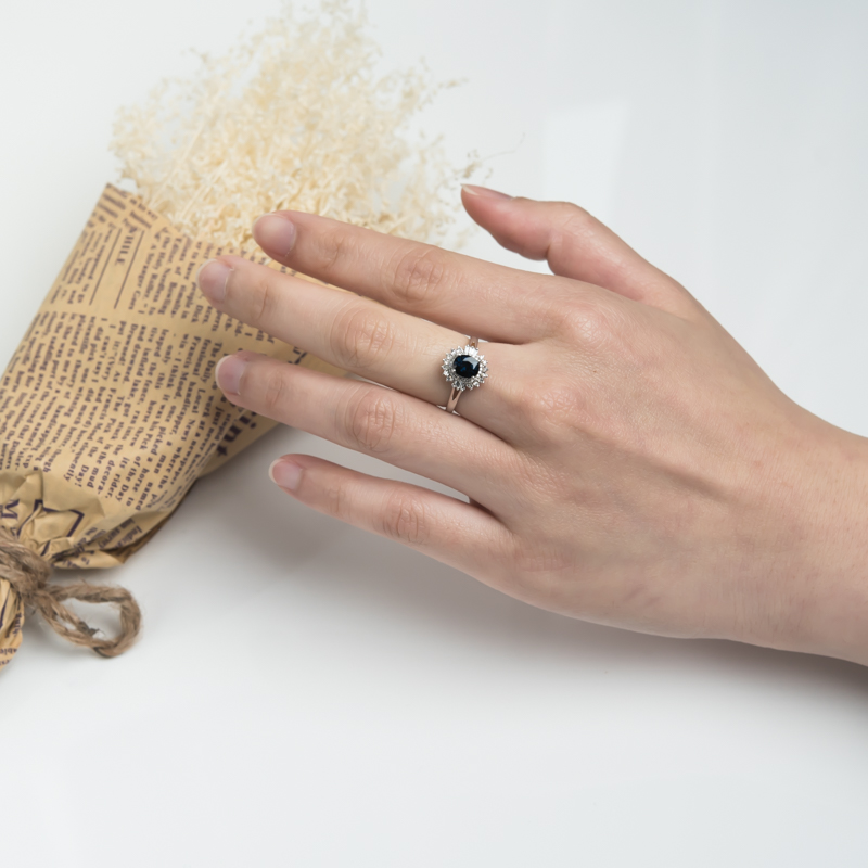 天然蓝宝石戒指-红掌柜