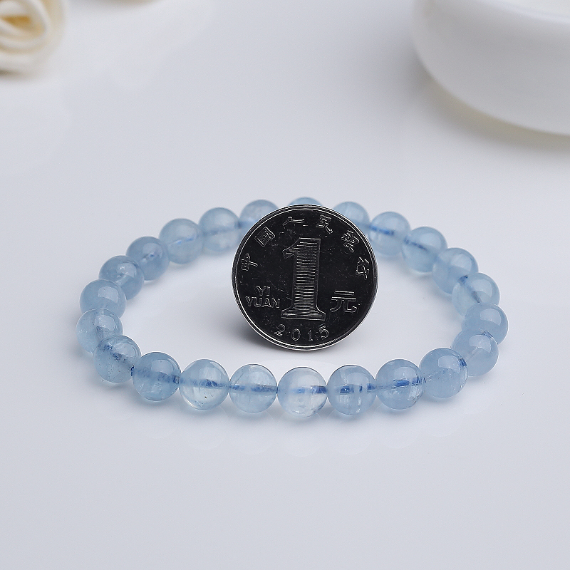 海蓝宝手串-红掌柜