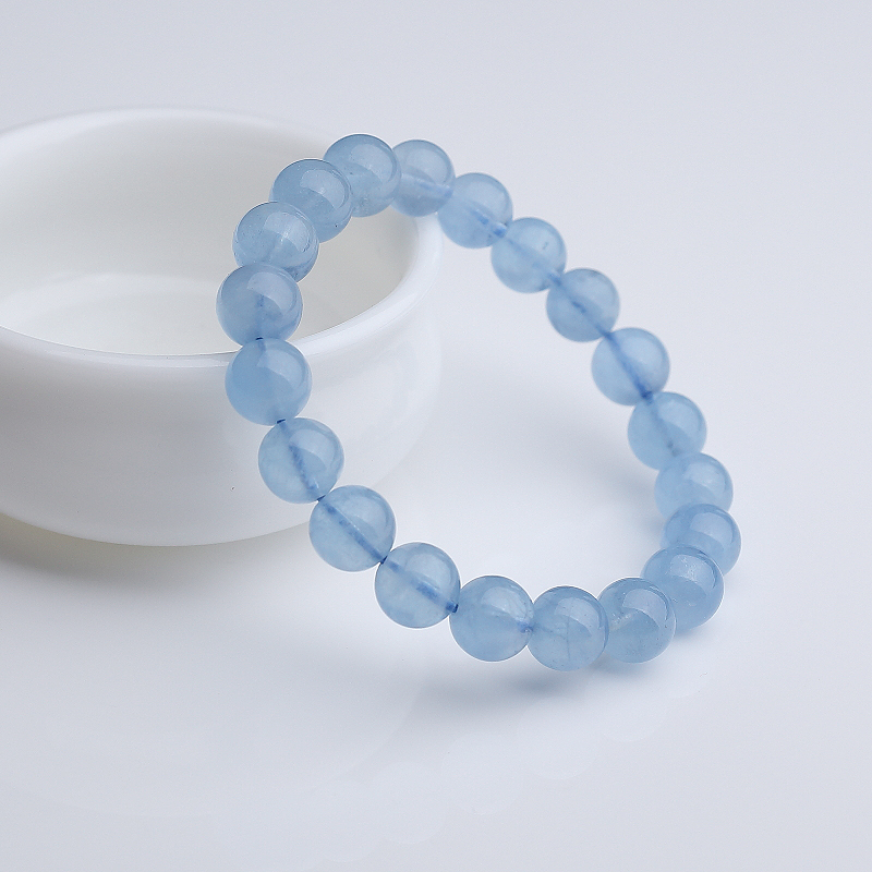 天然海蓝宝手串-红掌柜