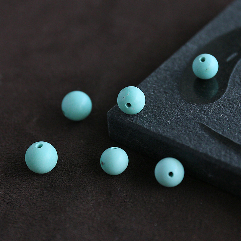 高瓷绿松石三通弟子珠-红掌柜