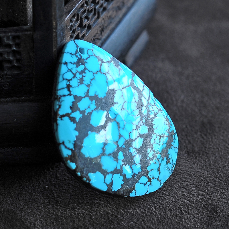 湖北绿松石乌兰花挂件-红掌柜