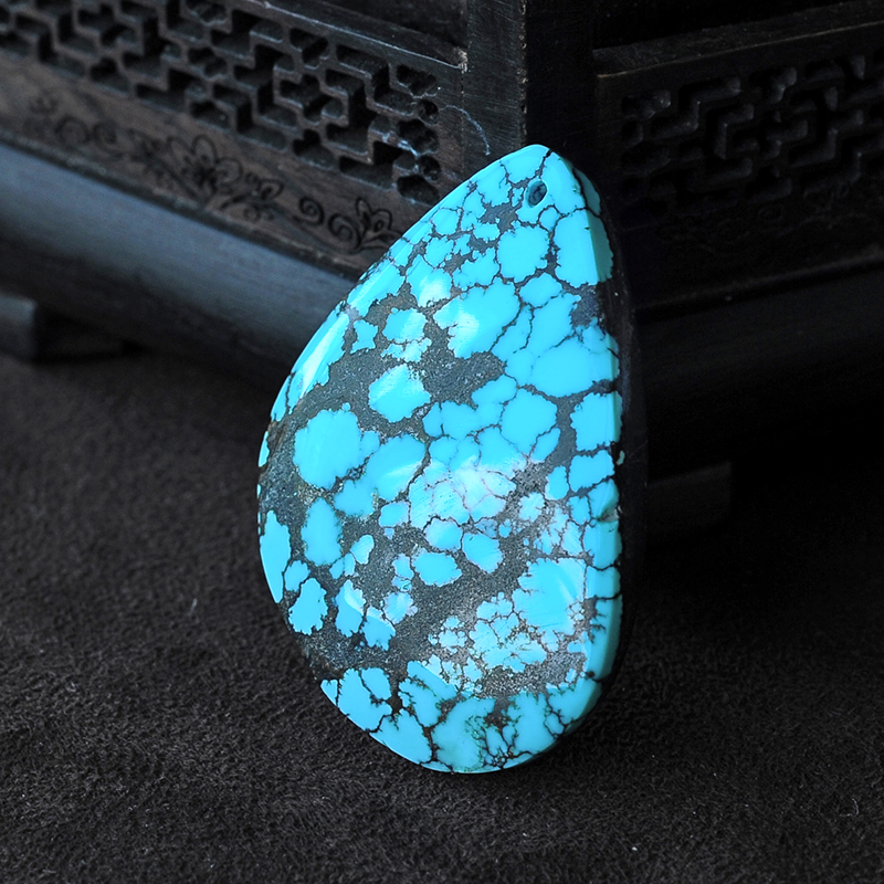 绿松石乌兰花挂件-红掌柜