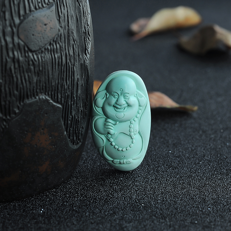 绿松石弥勒佛挂件-红掌柜