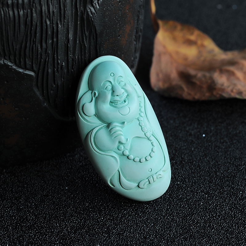 绿松石弥勒佛挂件-红掌柜