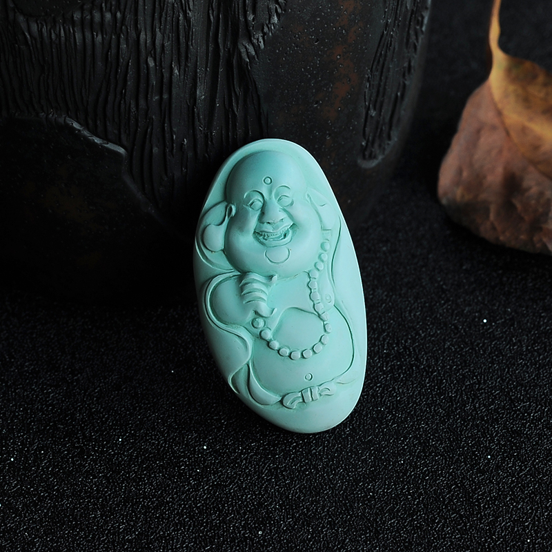 绿松石弥勒佛挂件-红掌柜