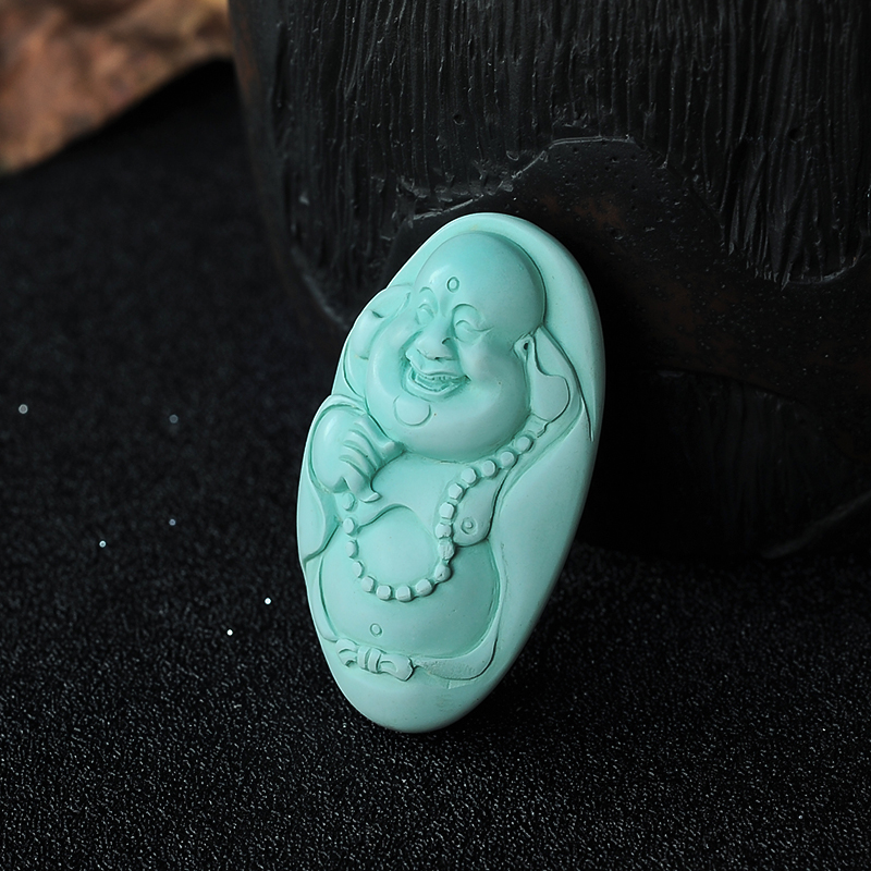 绿松石弥勒佛挂件-红掌柜