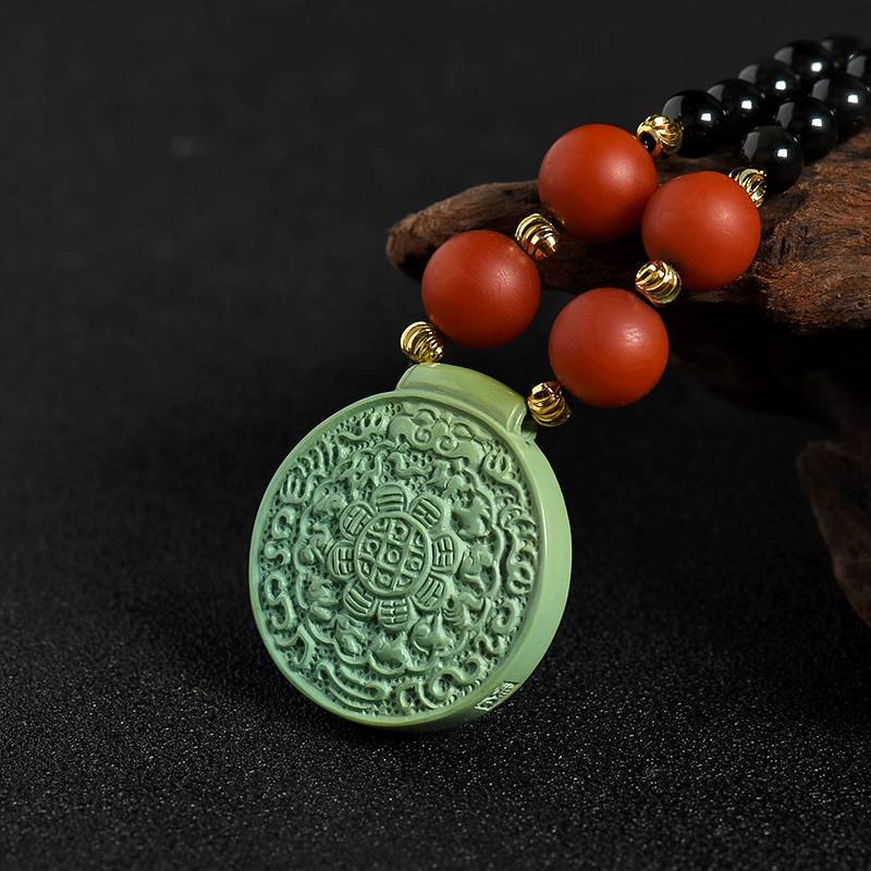 森罗万象绿松石吊坠 - 红掌柜