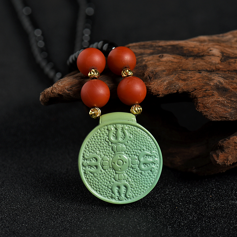 湖北天然绿松石吊坠 - 红掌柜