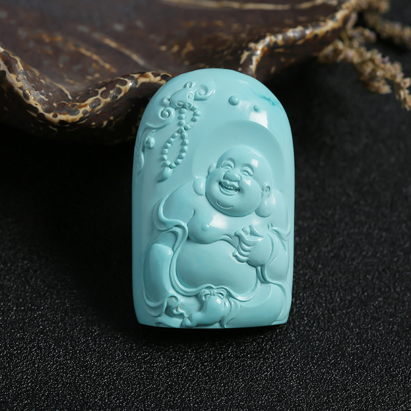 绿松石佛吊坠 - 红掌柜珠宝