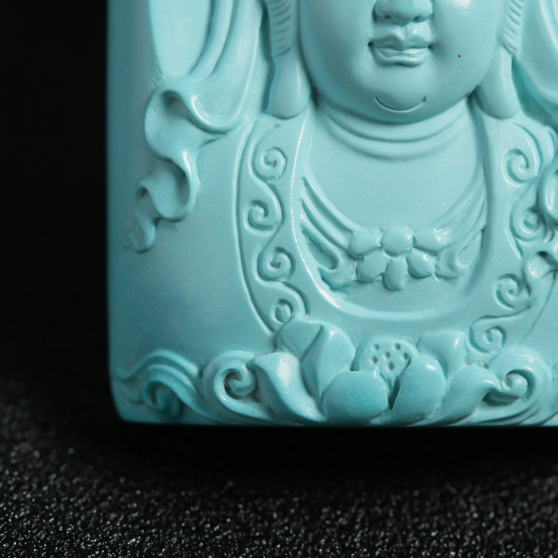 高瓷绿松石吊坠 - 红掌柜珠宝