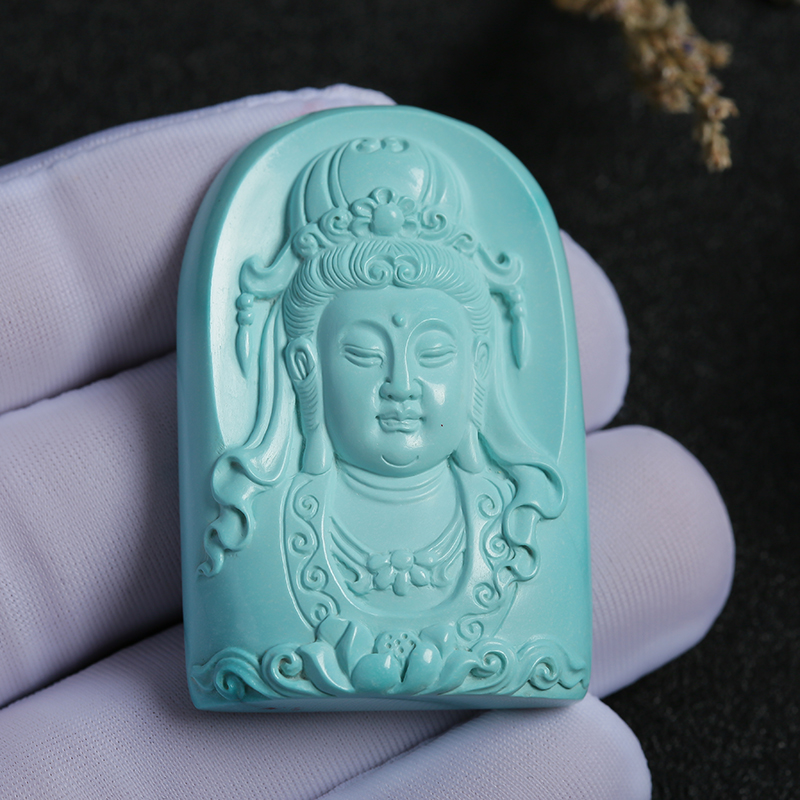 绿松石观音挂坠 - 红掌柜珠宝