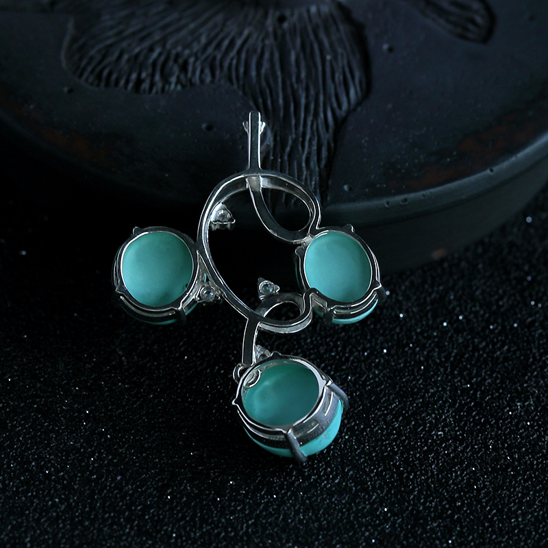 银镶绿松石挂件-红掌柜