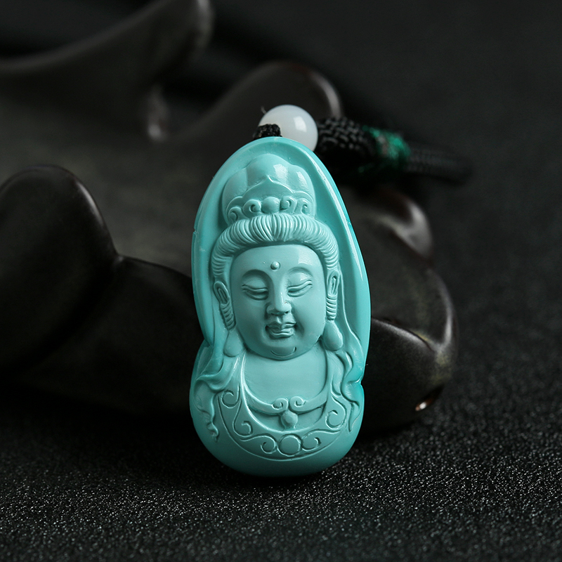 绿松观音吊坠-红掌柜