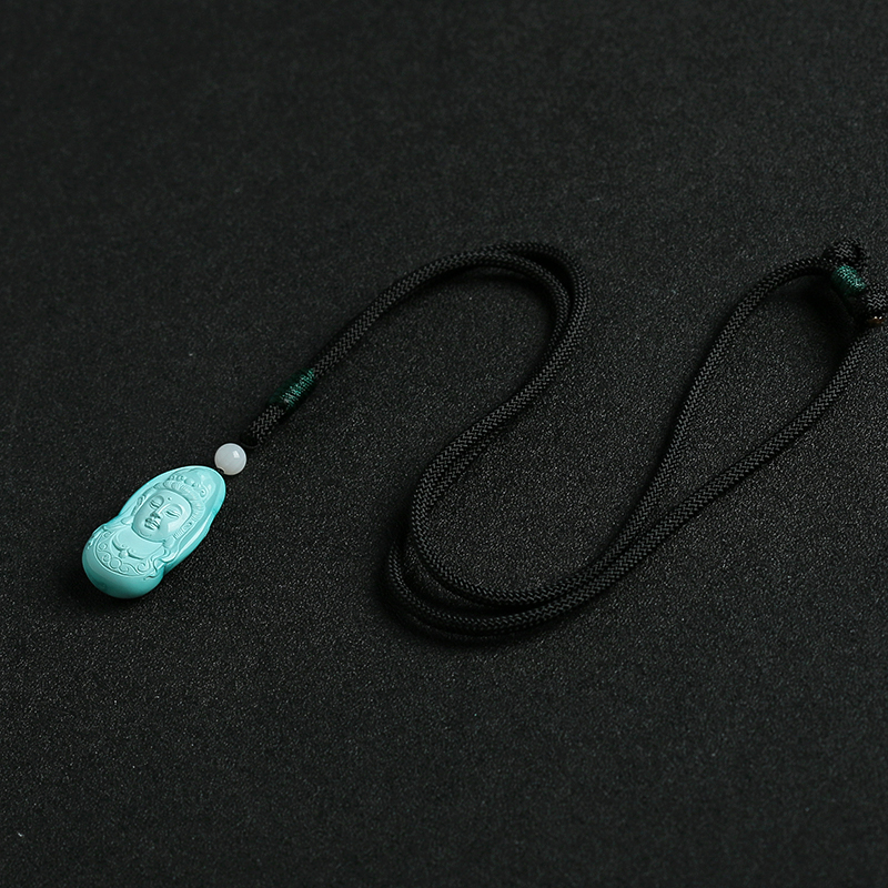 天然绿松石挂坠-红掌柜