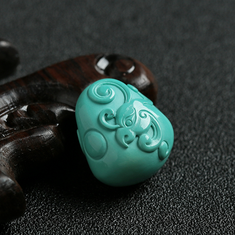 绿松龙凤呈祥吊坠-红掌柜