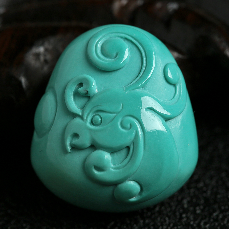 天然绿松挂件-红掌柜