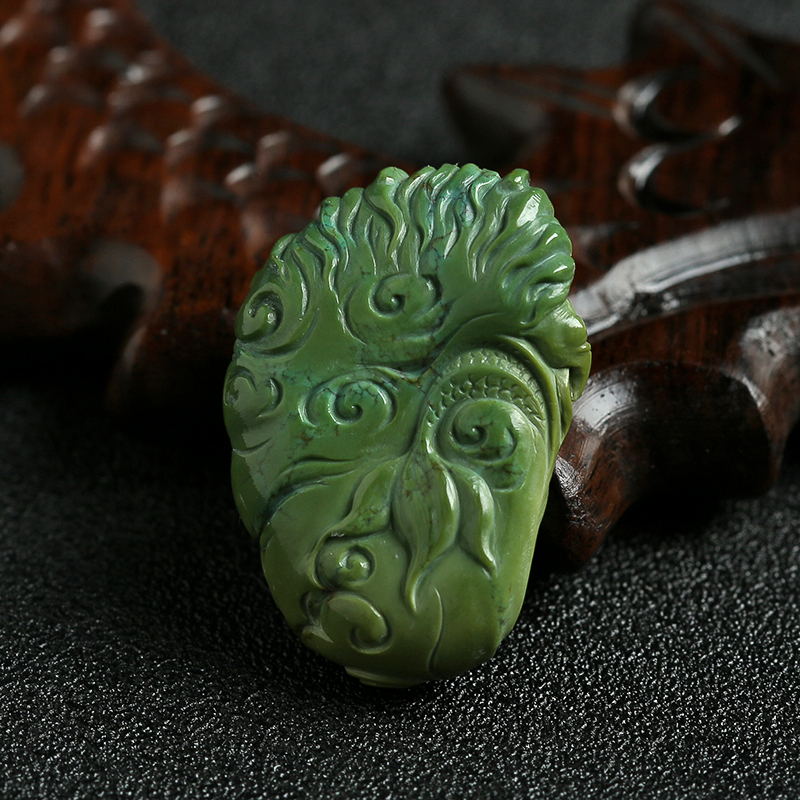 天然绿松石吊坠-红掌柜