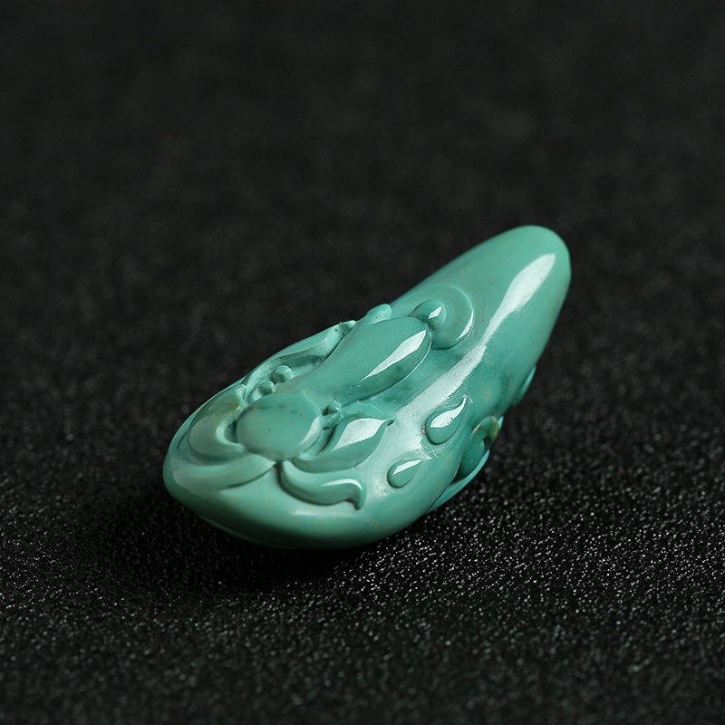 天然绿松石挂坠-红掌柜