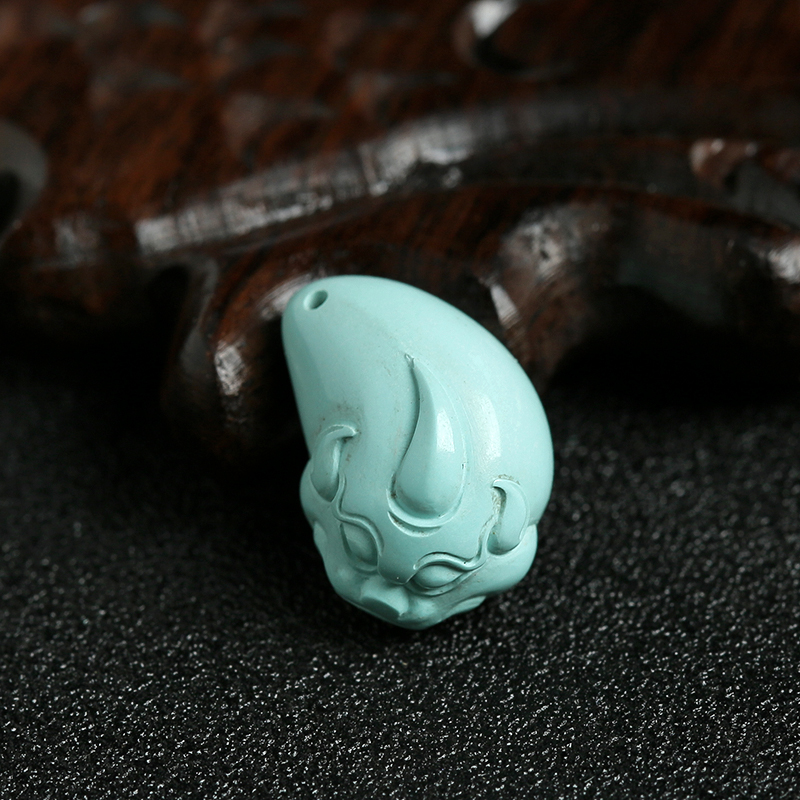 绿松瑞兽吊坠-红掌柜