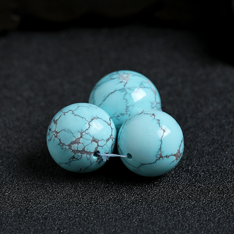 天然绿松石大珠子-红掌柜