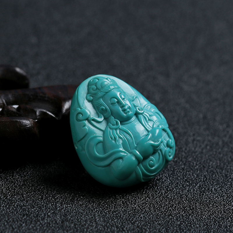 玉化观音吊坠-红掌柜