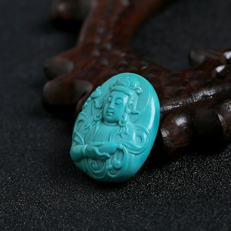 绿松石观音吊坠-红掌柜