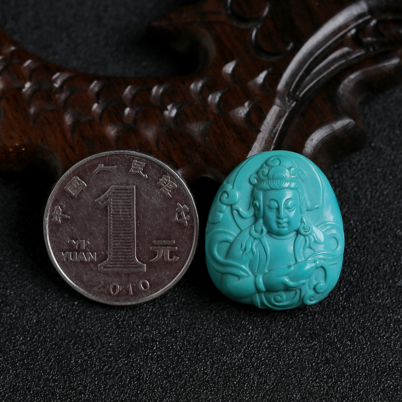 天然绿松石观音-红掌柜