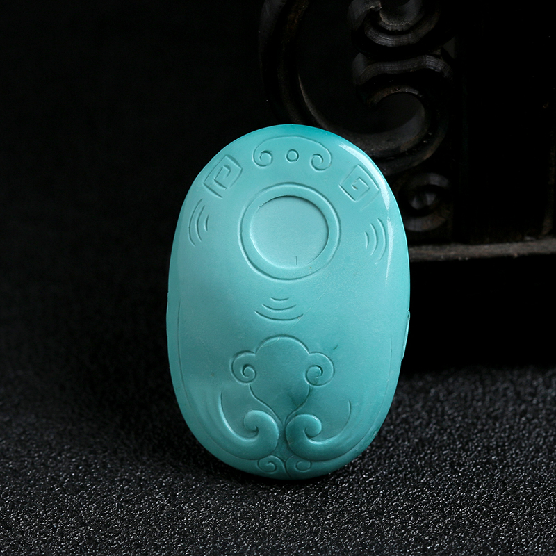 绿松石龙头吊坠-红掌柜