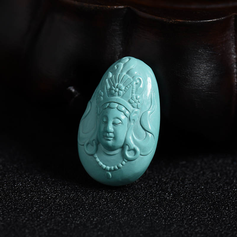 湖北绿松石度母吊坠-红掌柜