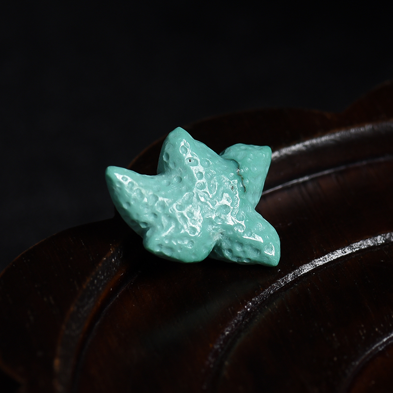 天然绿松石海星挂坠-红掌柜
