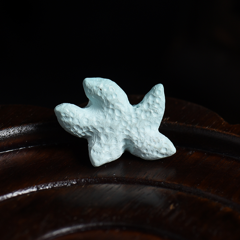 湖北天然绿松石海星吊坠-红掌柜