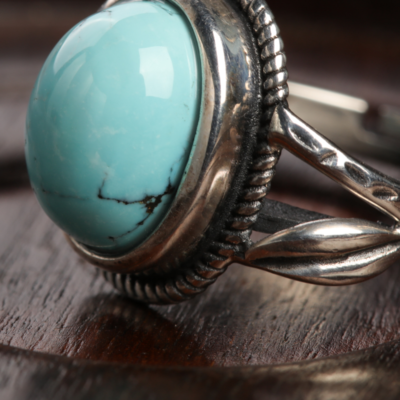 高瓷铁线蓝绿松石-红掌柜