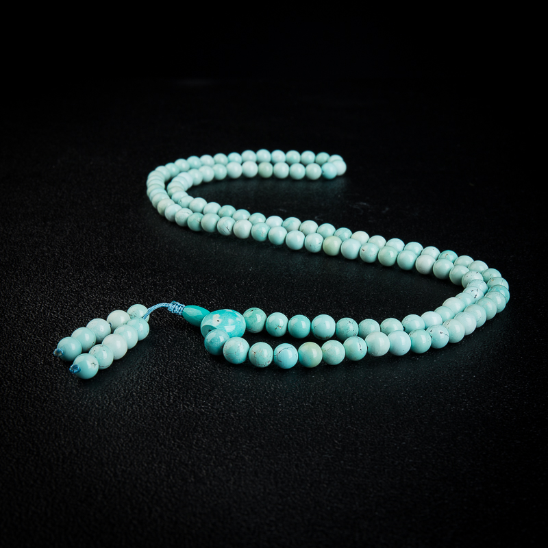 中瓷绿松石108佛珠-红掌柜