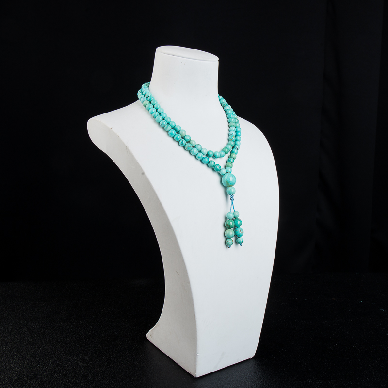 蓝绿绿松石108佛珠-红掌柜