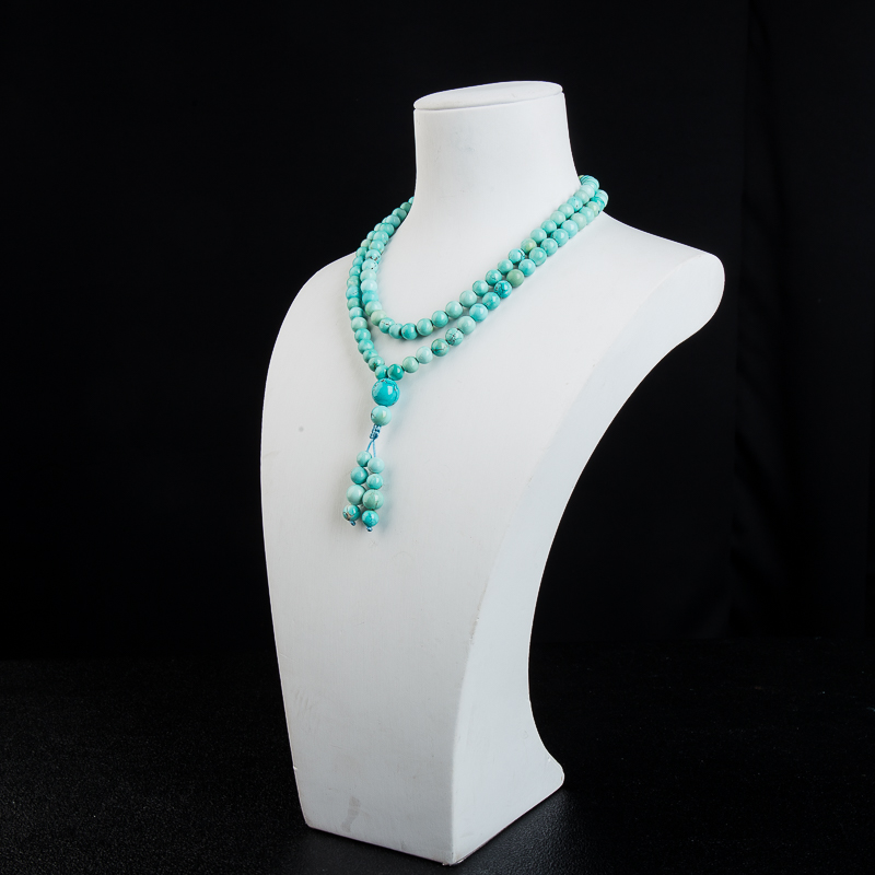 中瓷蓝绿绿松石108佛珠-红掌柜