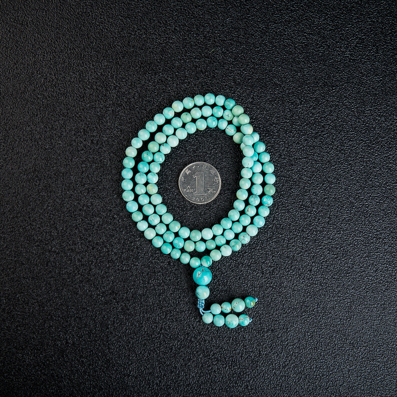 中瓷绿松石佛珠-红掌柜