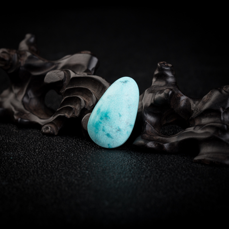 蓝绿松石水滴吊坠-红掌柜