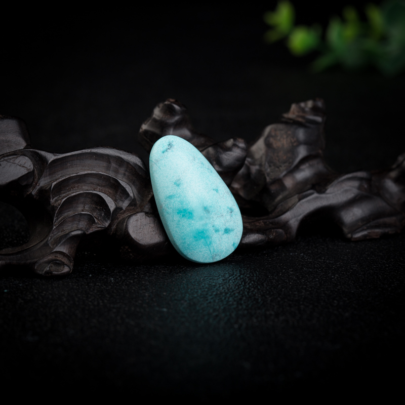 中瓷绿松石水滴吊坠-红掌柜