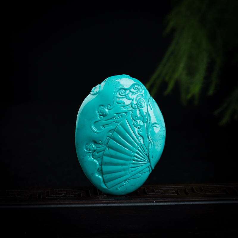 绿松石钟馗吊坠-红掌柜